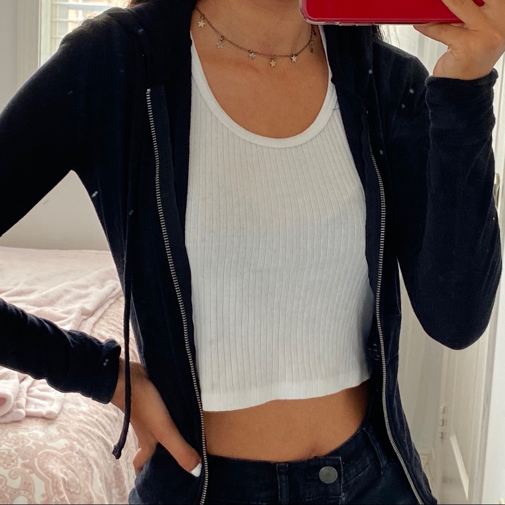 Aeropostale Black Zip Up Hoodie